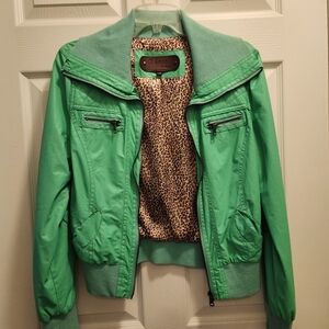 Vintage green bomber jacket